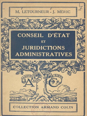 cover image of Conseil d'État et juridictions administratives